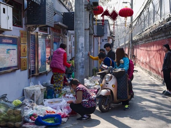 A neighbourhood street market in Shanghai — placeholder image.