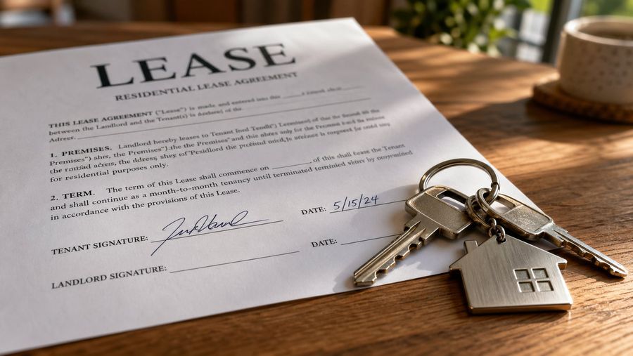 Signed Shanghai apartment lease with keys — Hello China handles negotiation and lease review